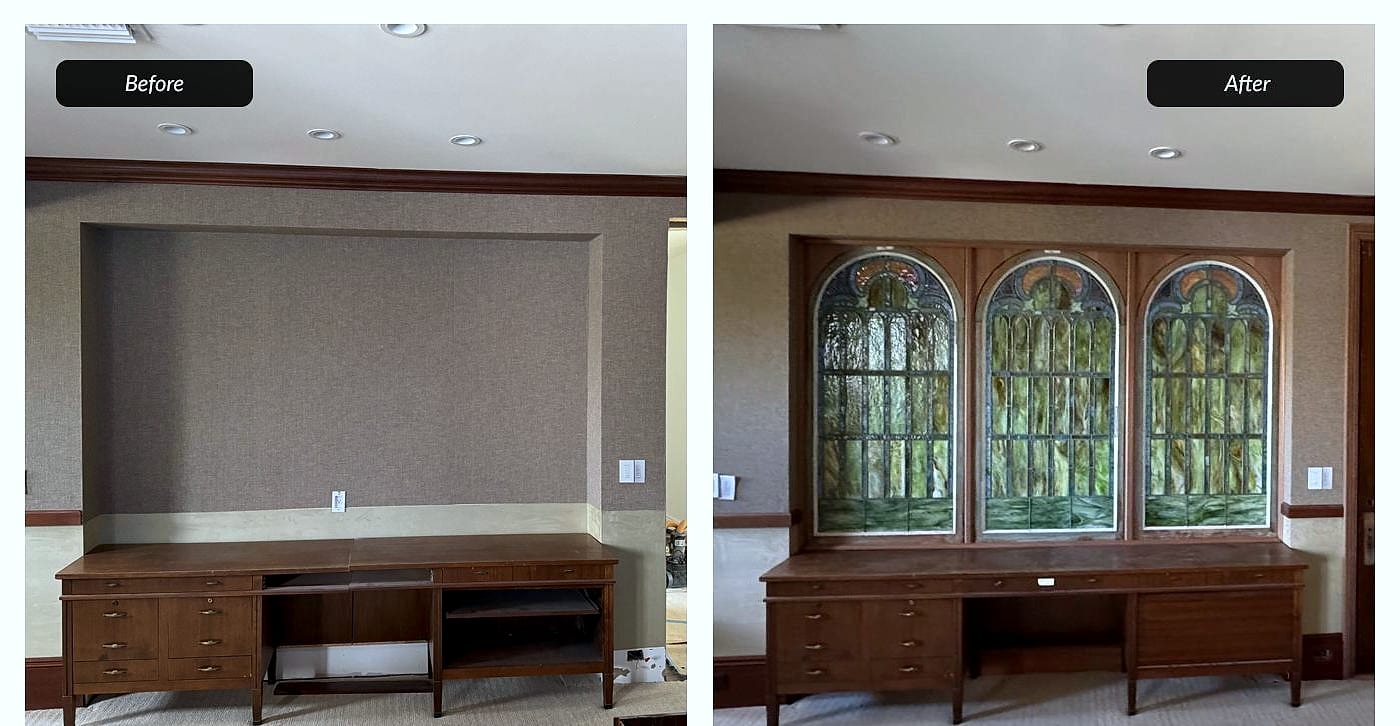 Before and after: built-in cabinetry